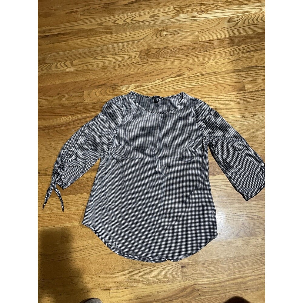 Women’s Combo Black 3/4 Sleeve Top Black/ White S Small blouse